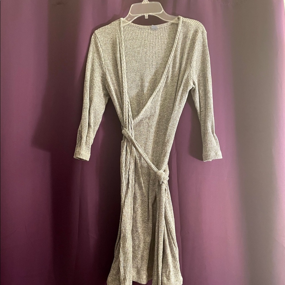 Grey Wrap Around Dress